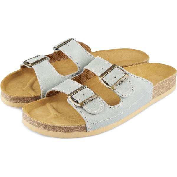 Vlnka Pánske korkové anatomické šľapky Alex sivá veľkosti obuvi - 42904871