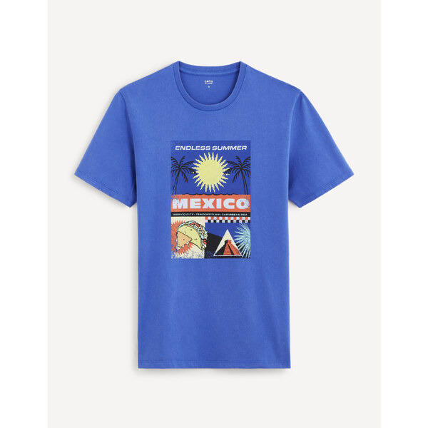 Modré pánske tričko Celio Dexico 50516781