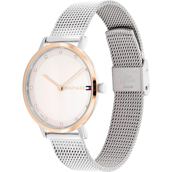 TOMMY HILFIGER Analógové hodinky zlatá / strieborná / biela 42945250