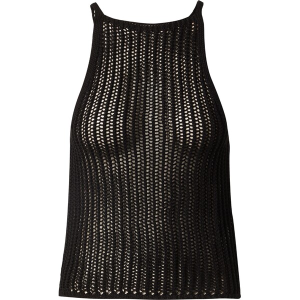 A LOT LESS Vyšívaný top Rosa čierna 42945871