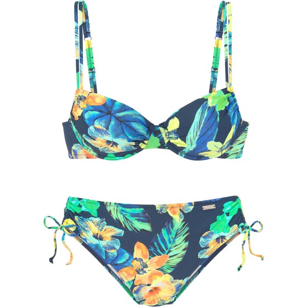 LASCANA Bikiny námornícka modrá / tyrkysová / neónovo zelená / 54249634
