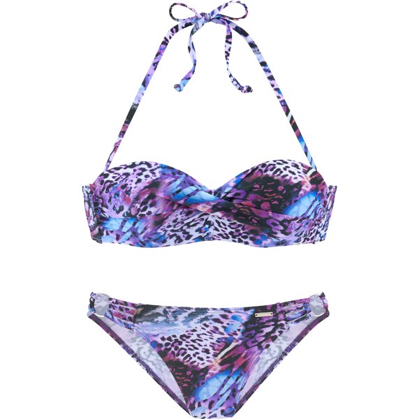 Bruno Banani Bikiny slivková / orgovánová / čierna / biela 54249642