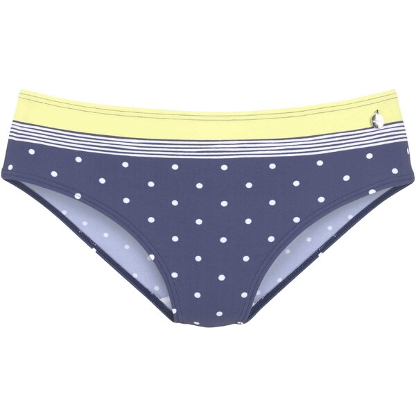 LASCANA Bikinové nohavičky námornícka modrá / žltá / biela 54249658