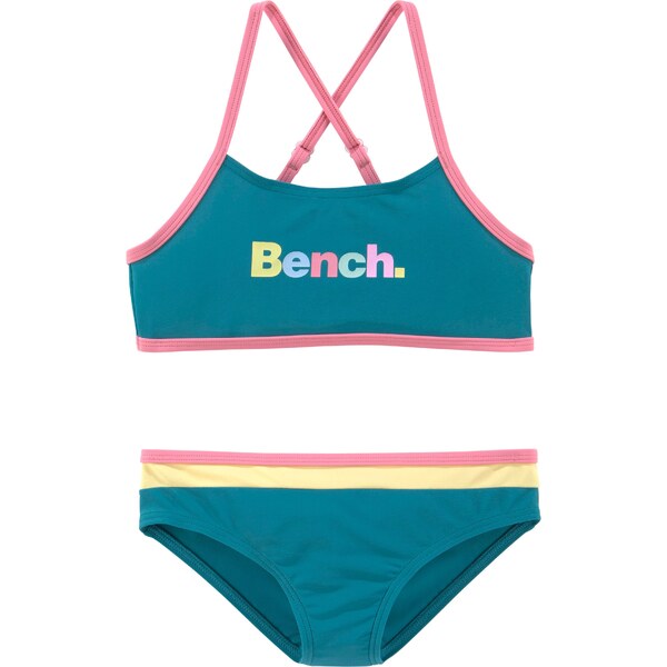 BENCH Bikiny žltá / petrolejová / svetloružová 54249704