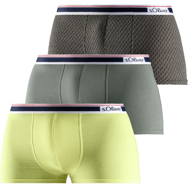 s.Oliver Boxerky limetková / čadičová / čierna / biela 54249699