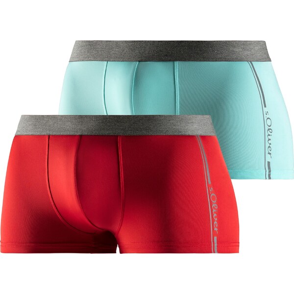 s.Oliver Boxerky vodová / tmavosivá / červená 54249719
