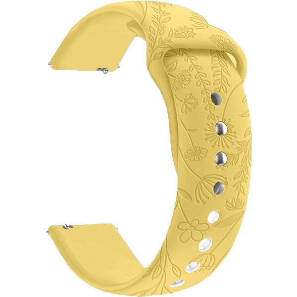 Madvell Silikónový remienok s vyrytým vzorom Spring žltá 22mm 46928255