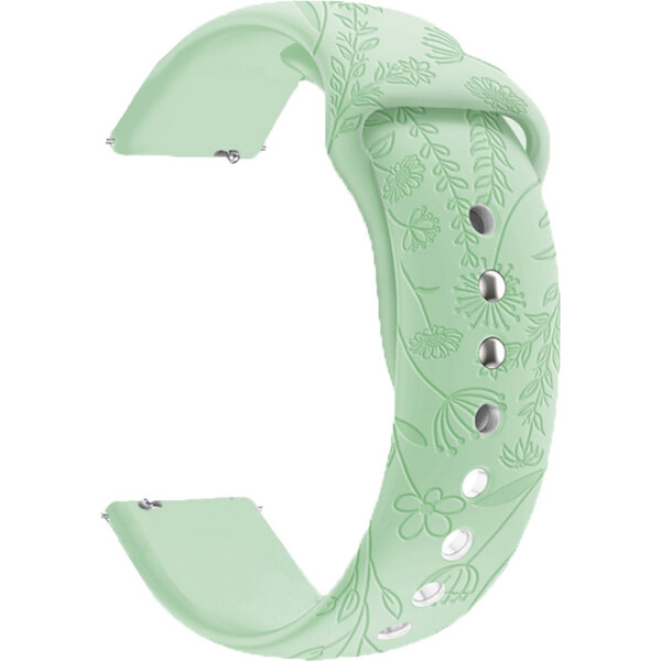 Madvell Silikónový remienok s vyrytým vzorom Spring zelená 22mm 46928254