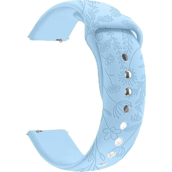 Madvell Silikónový remienok s vyrytým vzorom Spring modrá 20mm 44954777