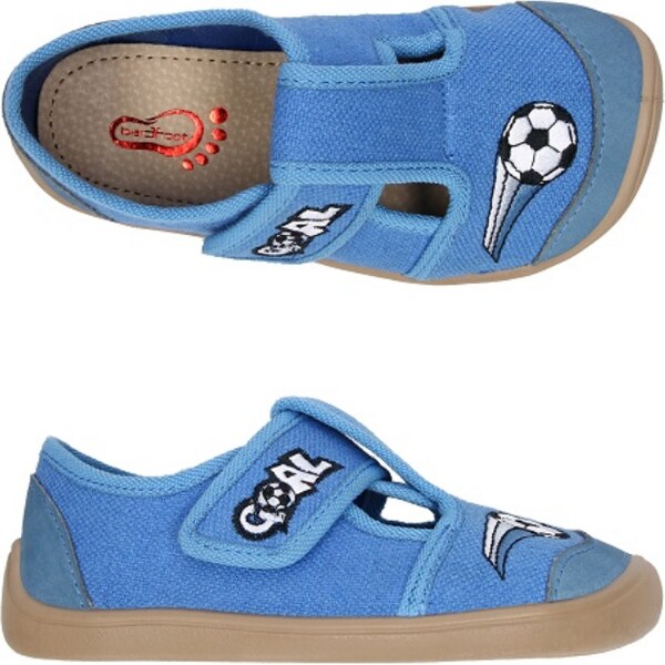 Barefoot papučky Bar3foot Elf Nevada 3BE3/15R - svetlo modrá 46771791