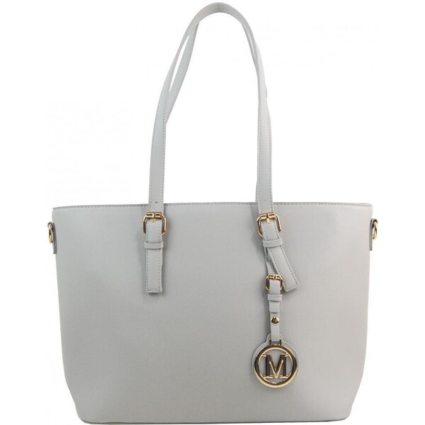 Herisson Elegantná šedá veľká dámska kabelka cez rameno 43587642