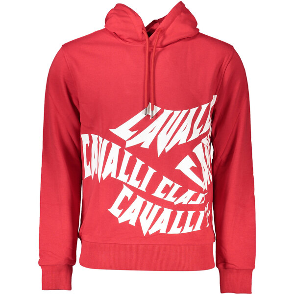 Červená mikina Cavalli Class s kapucňou 64706908