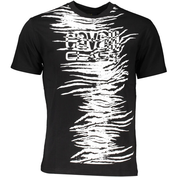 Čierne tričko Cavalli Class s krátkym rukávom 64702476