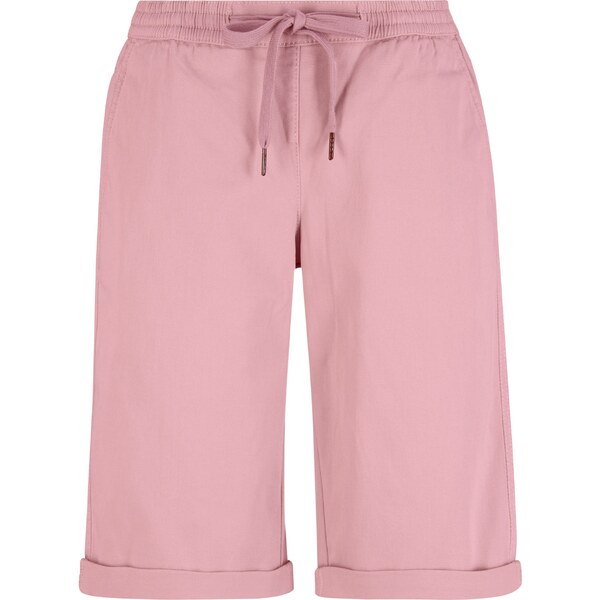 bonprix Bavlnené bermudy s komfortným pásom, farba ružová 45182020