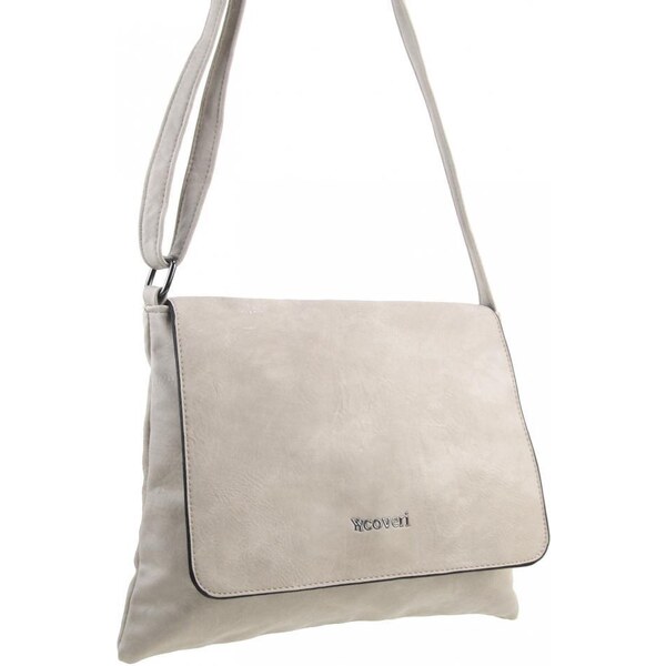 YY Coveri Dámska crossbody kabelka krémová 43587659