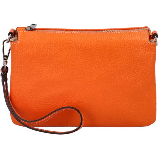 Dámska kožená listová kabelka oranžová - ItalY Bonnie oranžová 43628518