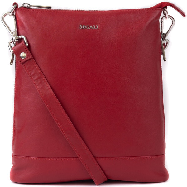 SEGALI Dámska kožená crossbody kabelka 9060 red 66587125