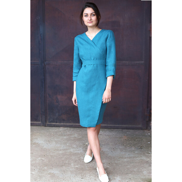 Zavinovacie šaty Lotika 100% lan Excellent quality 61221319