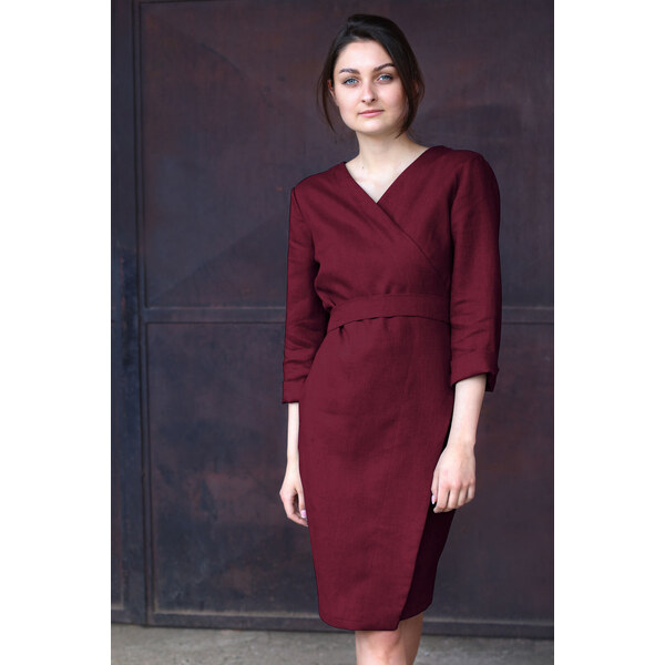 Zavinovacie šaty Lotika 100% lan Excellent quality 61221318