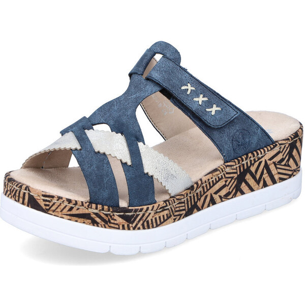 Šľapky dámske Rieker V3980-14 modré 43112824