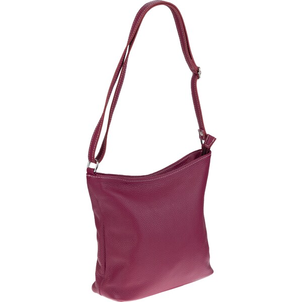Fialová kožená talianska crossbody kabelka Ebe Bordo NovaKabelka.sk 43125258