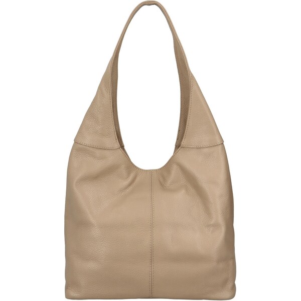 Dámska kožená kabelka cez rameno tmavo béžová - ItalY SkyFull béžová 43276883