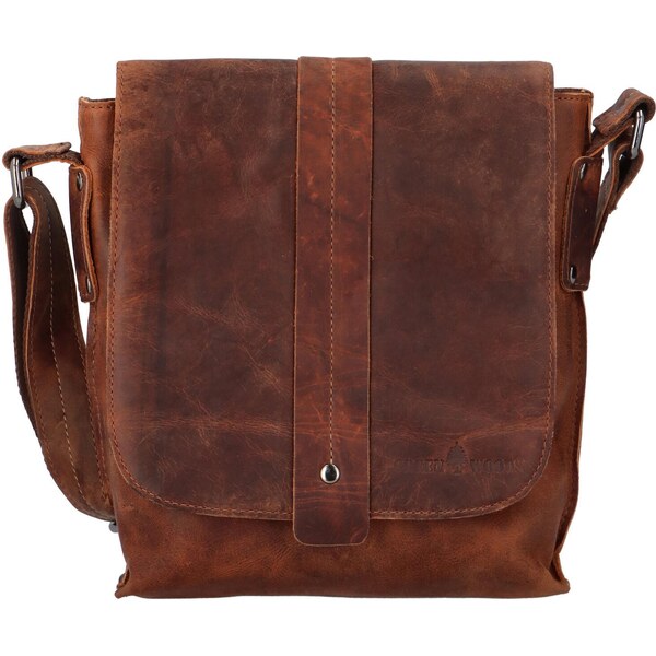 Pánska kožená crossbody taška hnedá - Greenwood Chester 2 hnedá 56864107