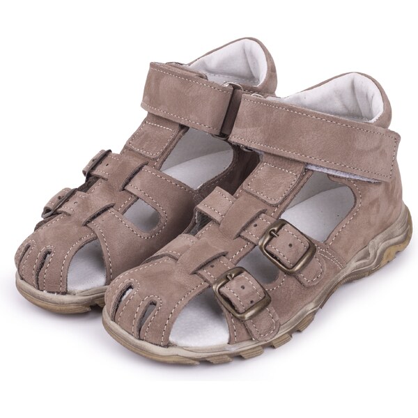 Vlnka Detské kožené sandále Zuzu hnedá veľkost deti 19 43373356