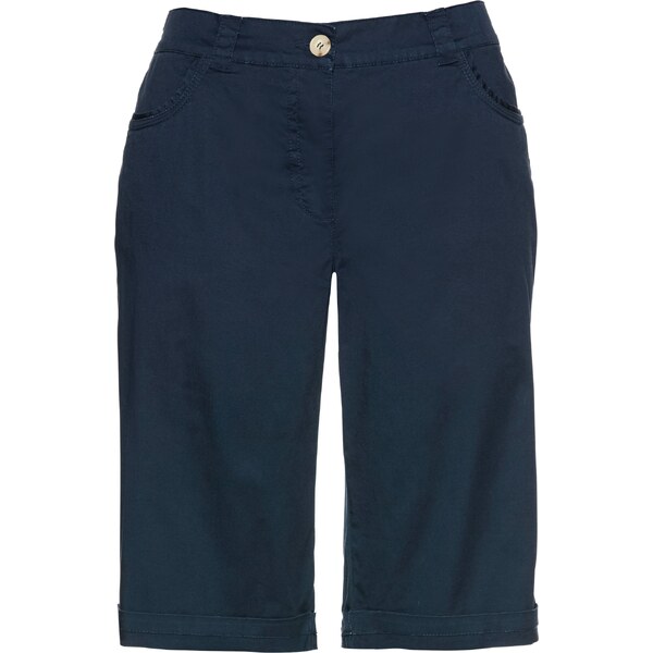 bonprix Bermudy pepertouch s pohodlným pásom, farba modrá 44933700
