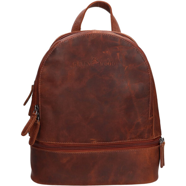 Dámsky kožený batoh Greenwood Makke - hnedá 43210231