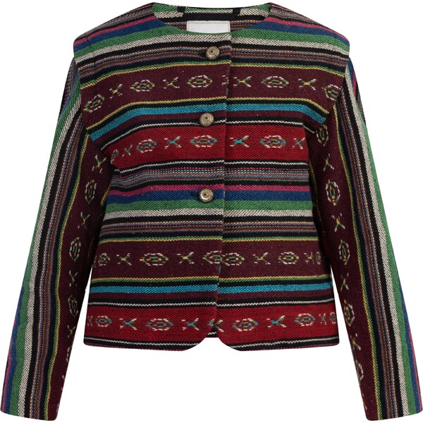 IZIA Prechodná bunda hnedá / zelená / červená / čierna 54247273