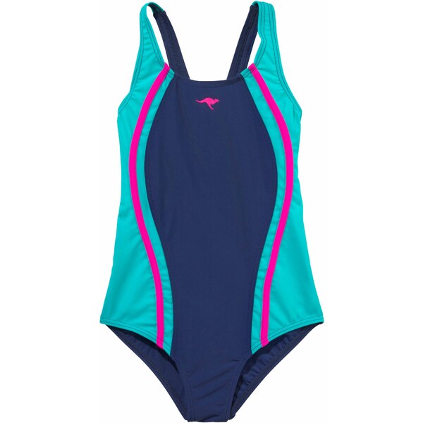 KangaROOS Jednodielne plavky námornícka modrá / nefritová / neónovo 54222314