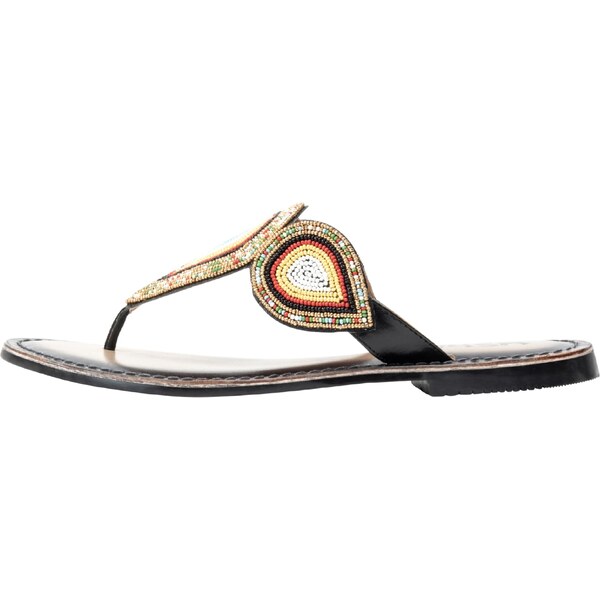 usha FESTIVAL Žabky hnedá / čierna / biela 54246428