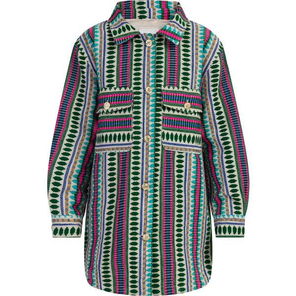 IZIA Prechodná bunda tyrkysová / tmavozelená / ružová / biela ako vlna 54247526