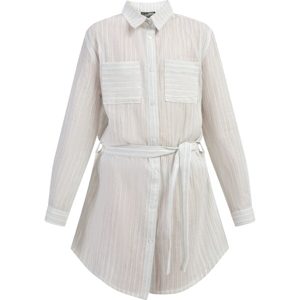 DREIMASTER Šaty svetlomodrá / zlatá / šedobiela 54248608