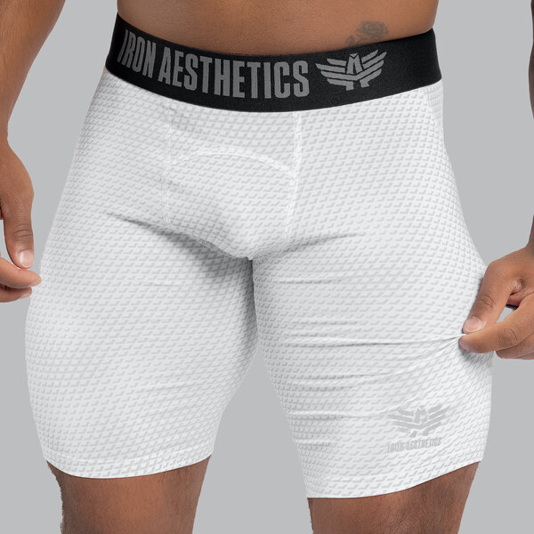 Funkčné šortky Iron Aesthetics Evolution, biele 43265303
