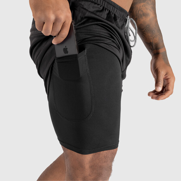 Funkčné šortky Iron Aesthetics Stretch 2in1, čierne 43265306