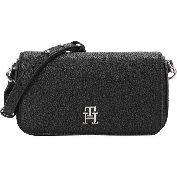 TOMMY HILFIGER Taška cez rameno čierna / strieborná 60908496
