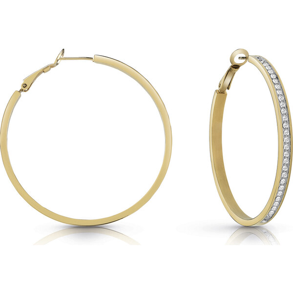 Guess Luxusné pozlátené náušnice s kryštálmi Color My Day 66591693