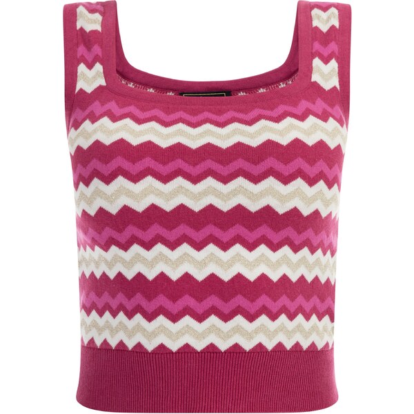 faina Vyšívaný top béžová / fuksia / tmavoružová / biela 54246523