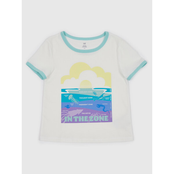 Biele dievčenské tričko Gap 50580449