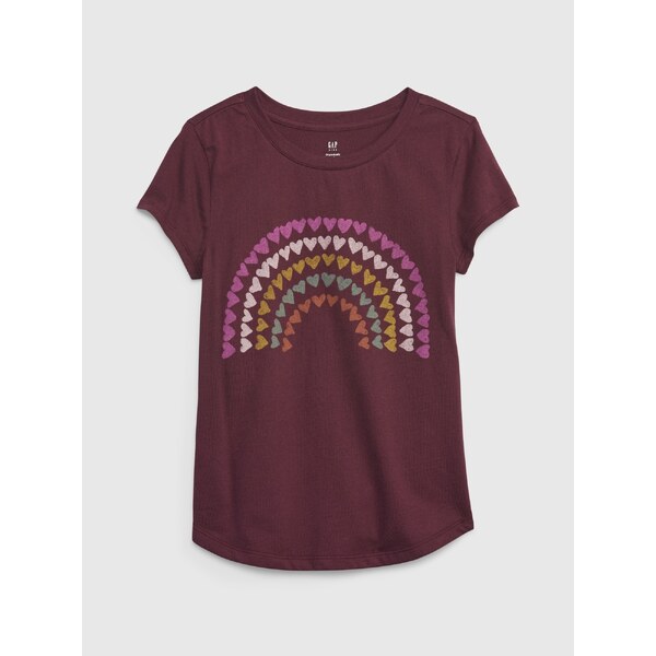 Vínové dievčenské tričko Gap 66243883