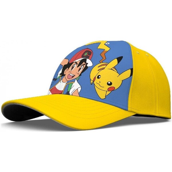 EUROSWAN Detská šiltovka Pokémon Pikachu a Ash Ketchum 43290811