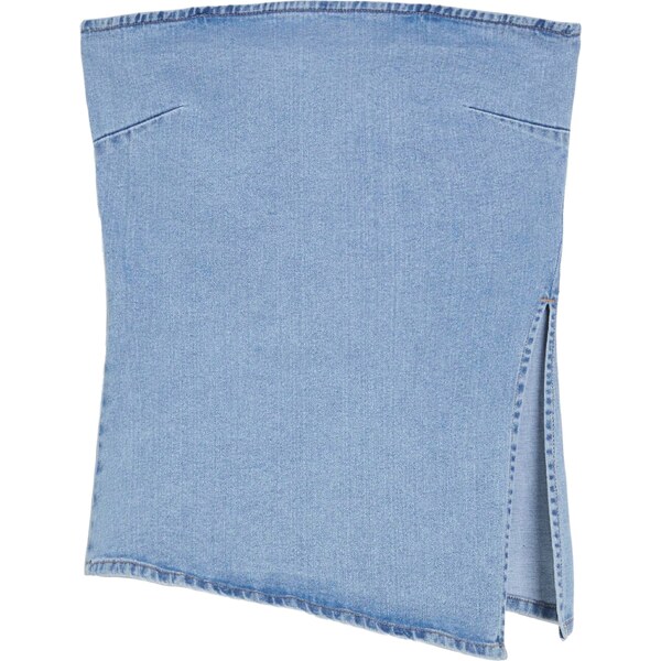 Bershka Top modrá denim 43862625