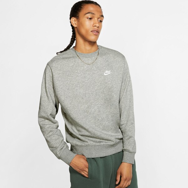 Nike Sportswear Club Crewneck Heather Grey - Pánske - Mikina Nike - 66357001