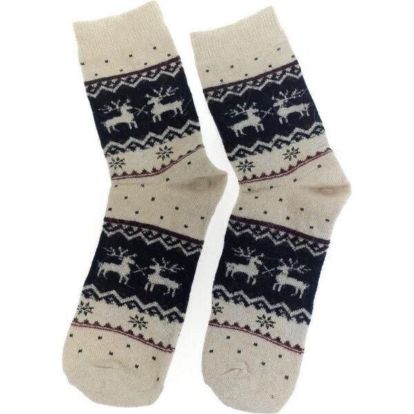 AURA.VIA Vlnené béžové ponožky VIANOCE 60142419