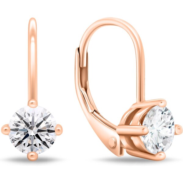 Brilio Silver Minimalistické pozlátené náušnice so zirkónmi EA754R 66590724