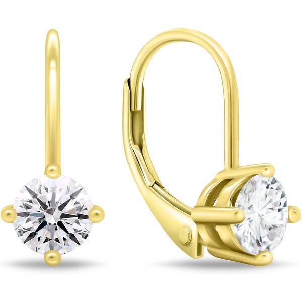 Brilio Silver Minimalistické pozlátené náušnice so zirkónmi EA754Y 66580661