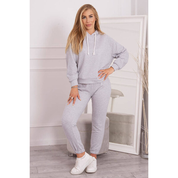 Kesi Dámska tepláková súprava s kapucňou Ava sivá, Farba sivá 43371309