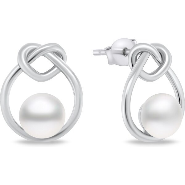 Brilio Silver Originálne strieborné náušnice kôstky s perlou EA786W 66587088